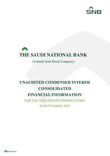 Thumbnail The Saudi National Bank Financial Statement 2025-9m