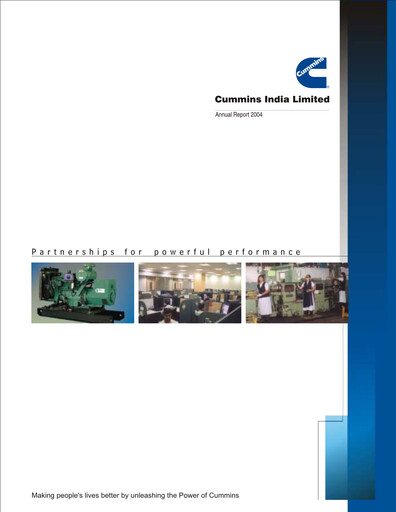 Thumbnail Cummins India Annual Report 2003-2004