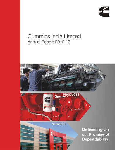 Thumbnail Cummins India Annual Report 2012-2013