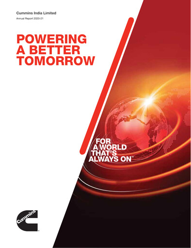 Thumbnail Cummins India Annual Report 2020-2021