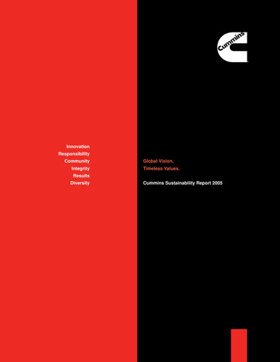 Vorschaubild Cummins India Nachhaltigkeitsbericht 2005