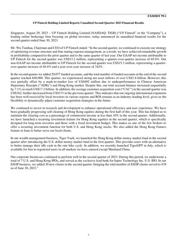 Thumbnail UP Fintech (Tiger Brokers) Quarterly Report 2023-q2