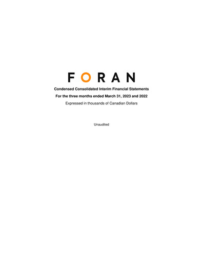 Thumbnail Foran Mining Quarterly Report 2023-q1