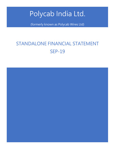 Miniature Polycab India
 Rapport trimestriel 2019-q2