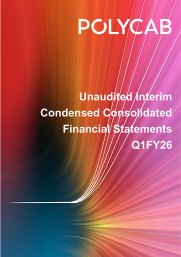 Miniature Polycab India
 Rapport trimestriel 2025-q1