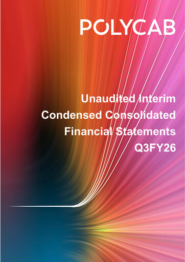 Miniature Polycab India
 Rapport trimestriel 2025-q3