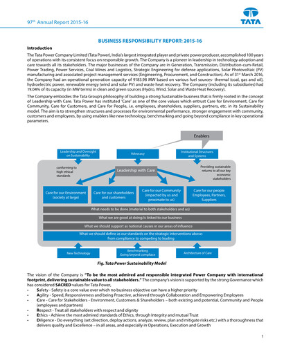Thumbnail Tata Power
 ESG Report 2015-2016