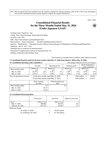 Thumbnail Daiseki Quarterly Report 2027-q1