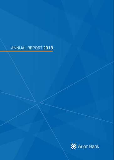 Thumbnail Arion banki Annual Report 2013