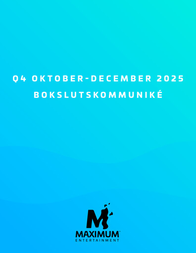 Thumbnail Maximum Entertainment Quarterly Report 2025-q4