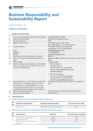 Thumbnail Endurance Technologies
 ESG Report 2023-2024