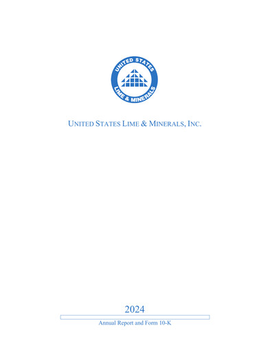 Thumbnail United States Lime & Minerals  Annual Report 2024