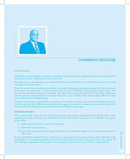 Thumbnail Escorts Kubota
 Annual Report 2006-2007