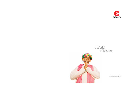 Thumbnail Escorts Kubota
 Annual Report 2010