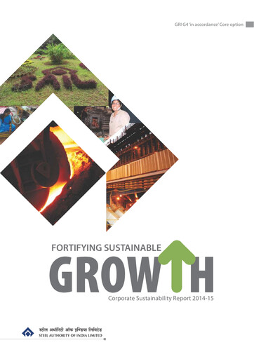 Thumbnail Steel Authority of India Sustainability Report 2014-2015