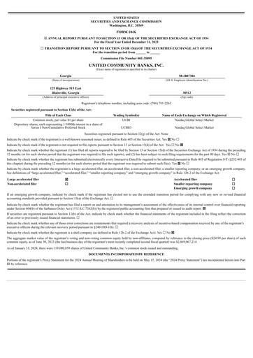 Thumbnail United Community Bank Financial Report 2023