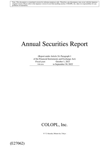 Thumbnail COLOPL Annual Report fy2022