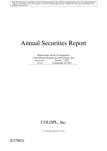 Thumbnail COLOPL Annual Report fy2023