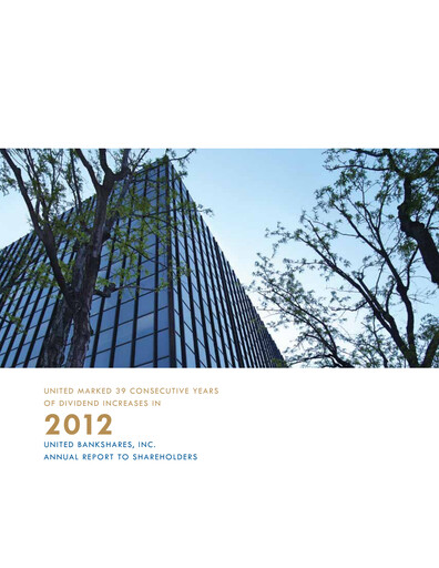 Miniature United Bankshares Rapport annuel 2012