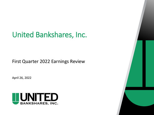 Miniature United Bankshares Rapport trimestriel 2022-q1
