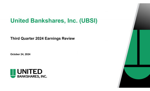 Miniature United Bankshares Rapport trimestriel 2024-q3