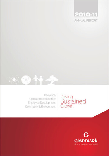 Thumbnail Glenmark Pharmaceuticals
 Annual Report 2010-2011