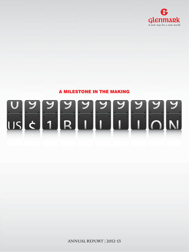 Thumbnail Glenmark Pharmaceuticals
 Annual Report 2012-2013
