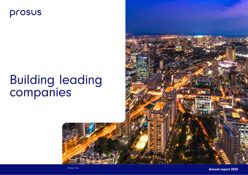 Miniature Prosus Rapport annuel 2020