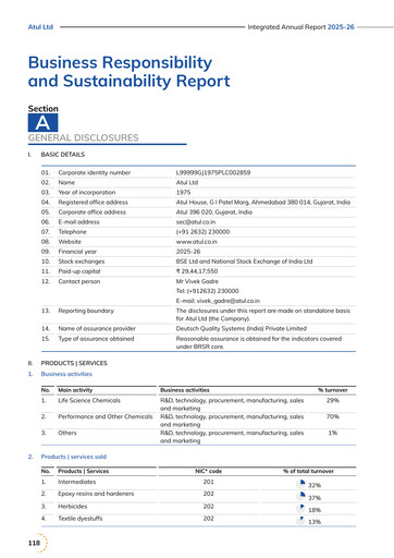 Thumbnail Atul Sustainability Report 2025-2026