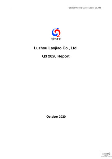 Thumbnail Luzhou Laojiao Quarterly Report 2020-q3