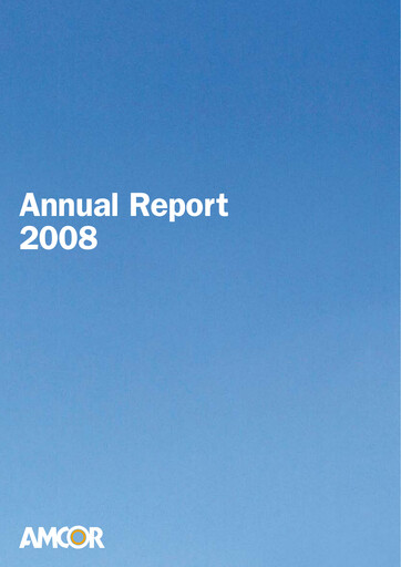 Thumbnail Amcor Annual Report 2008