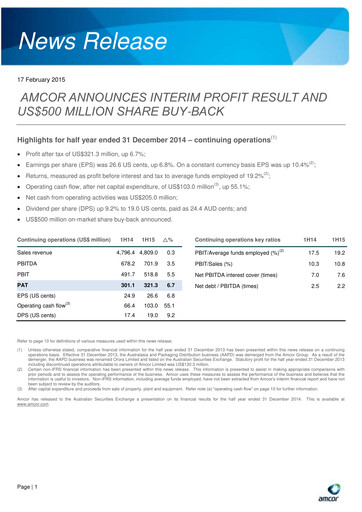 Thumbnail Amcor Half-year Report 2015-h1
