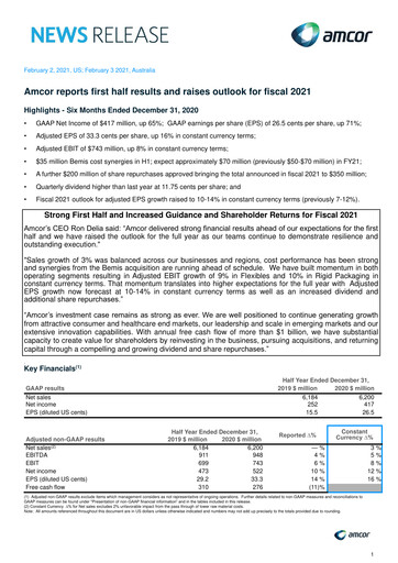 Thumbnail Amcor Half-year Report 2021-h1