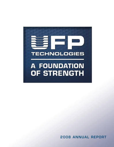 Vorschaubild UFP Technologies
 Jahresbericht 2008