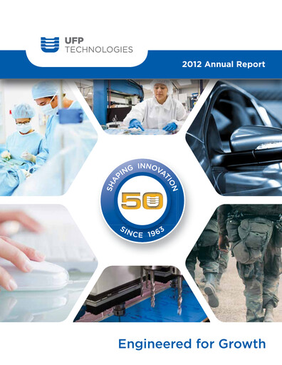 Vorschaubild UFP Technologies
 Jahresbericht 2012