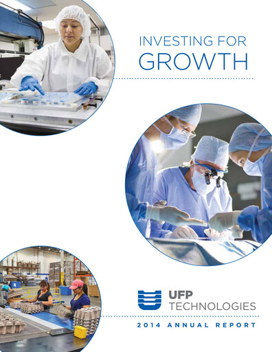 Vorschaubild UFP Technologies
 Jahresbericht 2014