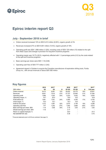 Thumbnail Epiroc Quarterly Report 2018-q3