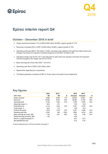 Thumbnail Epiroc Quarterly Report 2018-q4