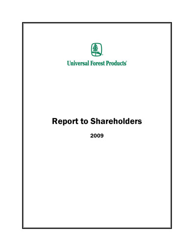 Thumbnail UFP Industries
 Annual Report 2009