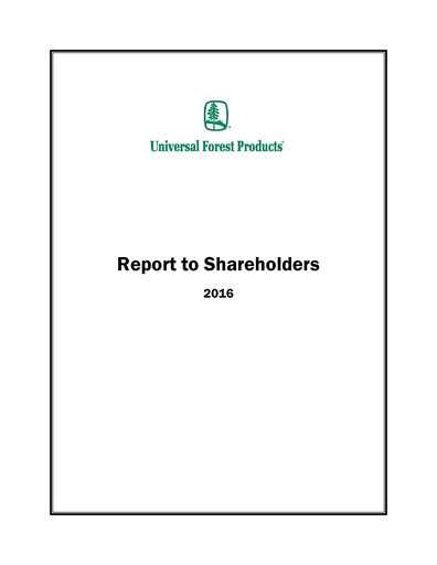 Thumbnail UFP Industries
 Annual Report 2016