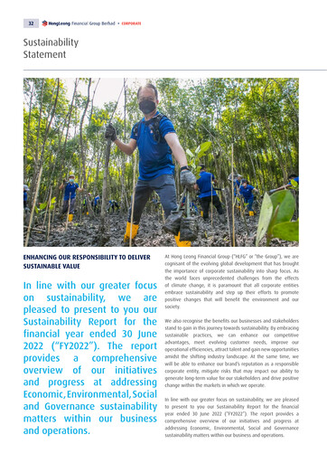 Thumbnail Hong Leong Financial Group Sustainability Report 2022