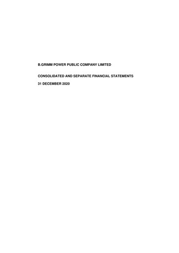 Thumbnail B.Grimm Power Financial Statement 2020