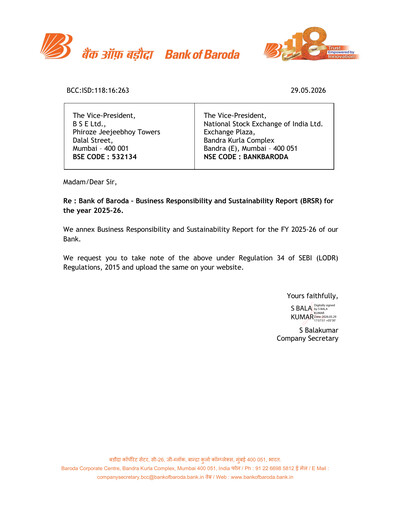 Thumbnail Bank of Baroda
 ESG Report 2025-2026
