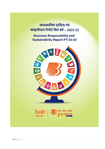 Thumbnail Bank of Baroda
 ESG Report 2022-2023