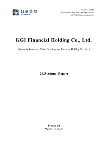 Vorschaubild KGI Financial Holding Jahresbericht 2025