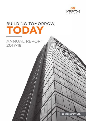Thumbnail Oberoi Realty
 Annual Report 2017-2018