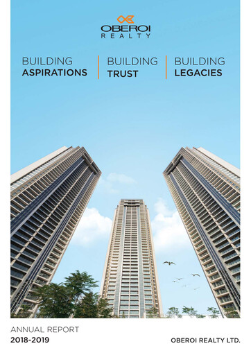 Thumbnail Oberoi Realty
 Annual Report 2018-2019