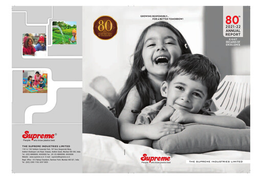 Thumbnail Supreme Industries
 Annual Report 2021-2022