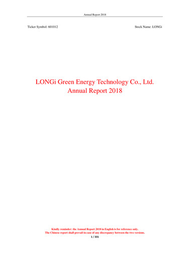 Thumbnail LONGi Green Energy Technology Annual Report 2018