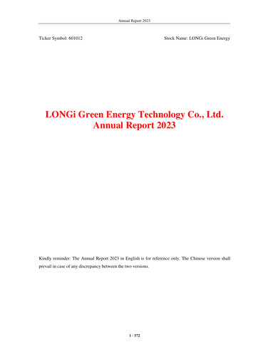 Thumbnail LONGi Green Energy Technology Annual Report 2023